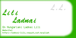 lili ladnai business card